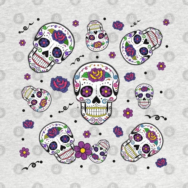 Sugar skull pattern by HagalArt